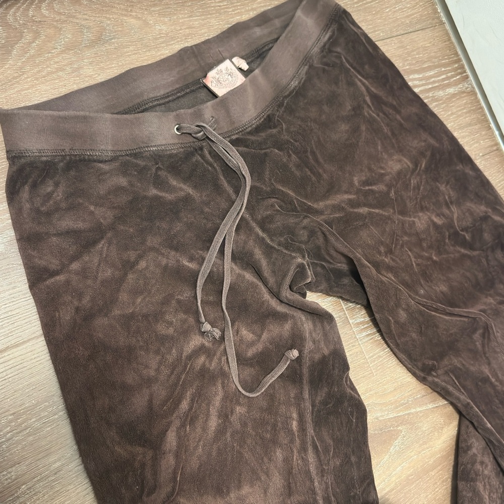 Juicy Couture Dark Brown Velour Pants